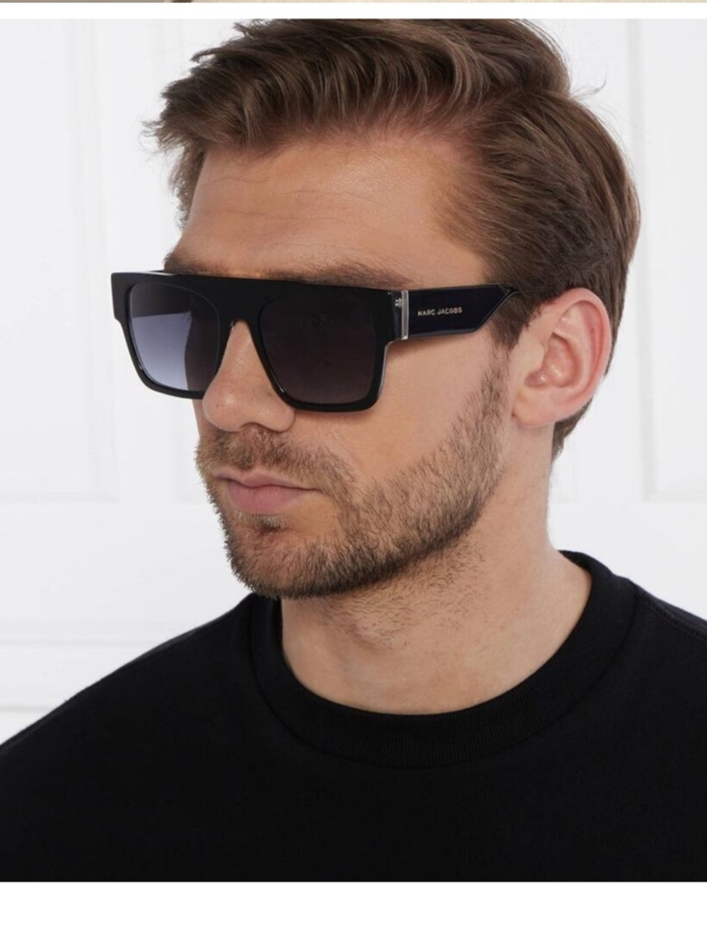 Marc Jacobs Black Oversized Square Sunglasses unisex
